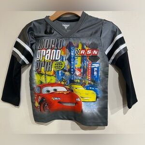VTG Disney Pixar Cars 2 Jersey Lightning McQueen Grand Prix Size 5/6